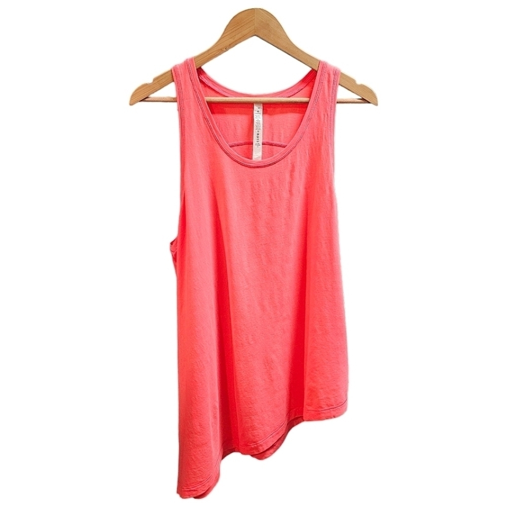 Lululemon Athletica To The Point Side Tie Tank Top In Glossy Pink 10 Pima Cotton - Picture 2 of 10